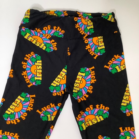 Lularoe Girls Legging Luck Of The Irish - Picture 2 of 4